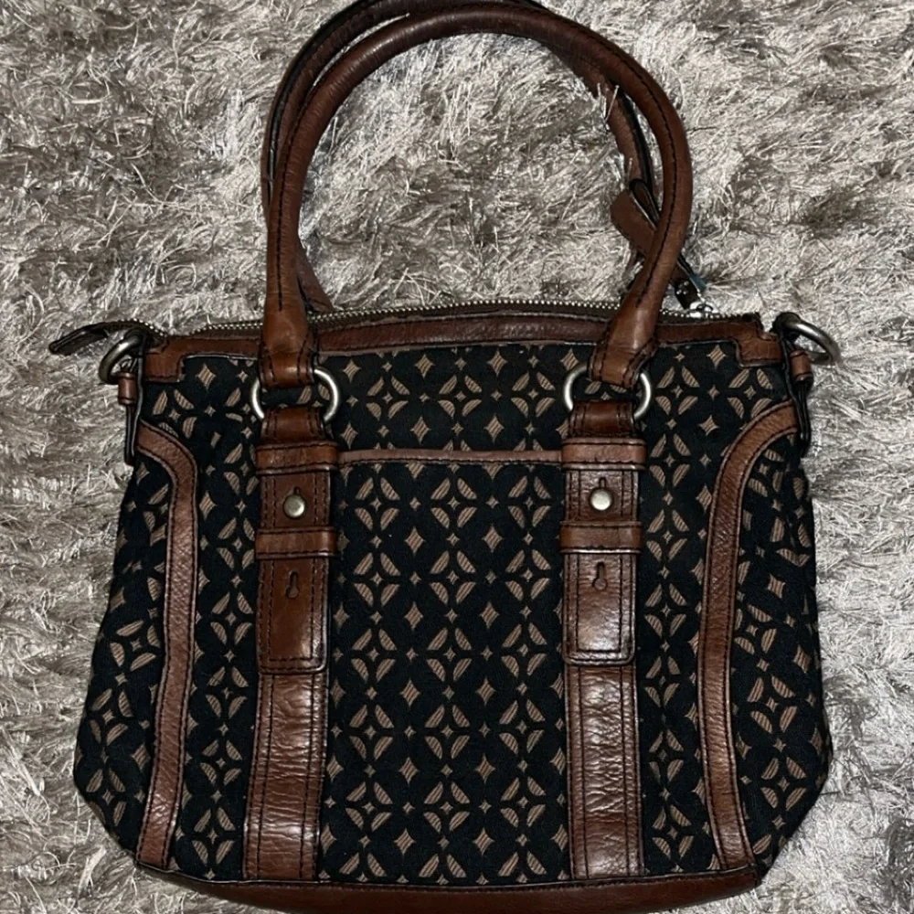 Black & Brown Matching Fossil Brand Purse & Wallet Set - Picture 2 of 8